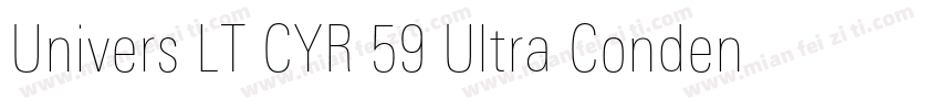 Univers LT CYR 59 Ultra Condensed字体转换